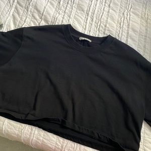 Black cropped Zara t-shirt
